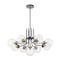 Z-Lite Parsons 9 Light Chandelier, Matte Black & Clear 477-9MB-BN - alternate 3